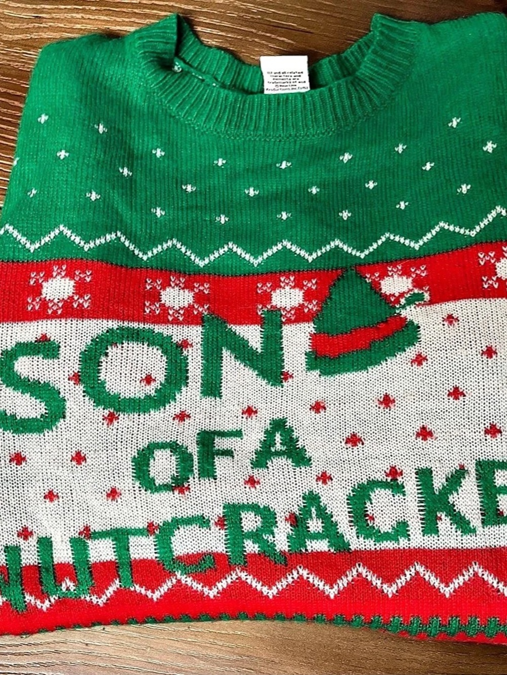 Bioworld ELF Movie Son of a Nutcracker Ugly Christmas Sweater Christmas Son of a